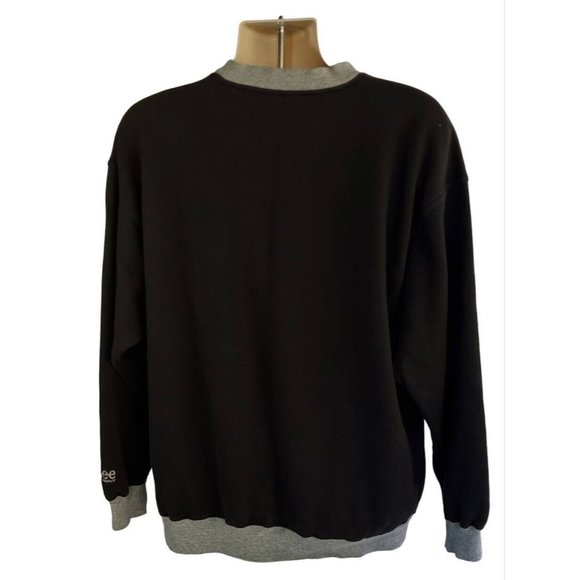 Lee Sport XL NFL Oakland Raiders Crewneck Black Sweatshirt AFC Vintage 1990's - Picture 3 of 5